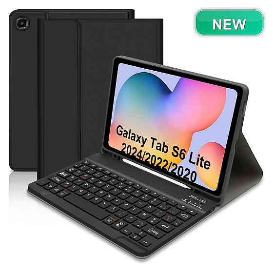 Чохол-клавіатура для Samsung Galaxy Tab S6 Lite 10.4" Чорний AZERTY Bluetooth відстібна з тримачем для стилуса Київ