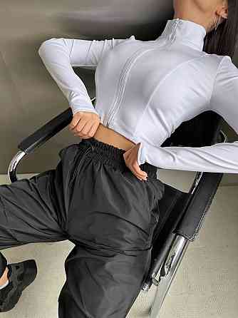 Женский укороченный лонгслив на молнии микродайвинг Одесса