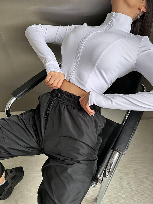 Женский укороченный лонгслив на молнии микродайвинг Одесса - изображение 2