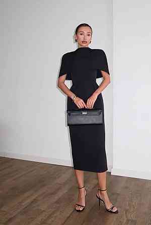 Жіночий елегантний вечірній костюм плаття + накидка костюмка Чорний, 44/46 Одеса