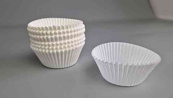 Тартолітка для кексів 125А кругла біла D55 H35 (100 шт.) (1 уп.) Харків