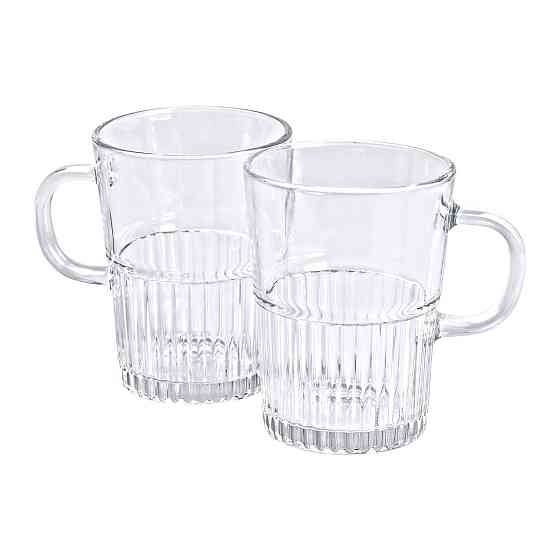 Набір чашок скляних 2 шт. для чаю, кави 500 мл прозорі HP-YH-70 Коломия