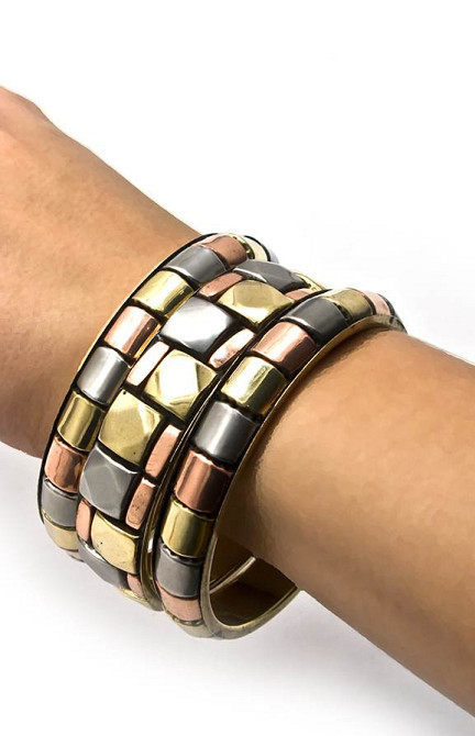 Браслеты на руку женские медь набор 3 шт Киев - изображение 2