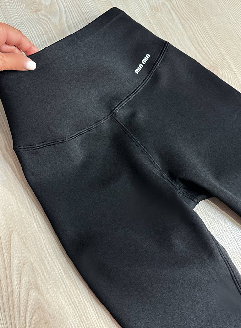 Лосины женские Clover 9973 утепленные с пуш-ап и широким поясом черные, черный, S Киев - изображение 12