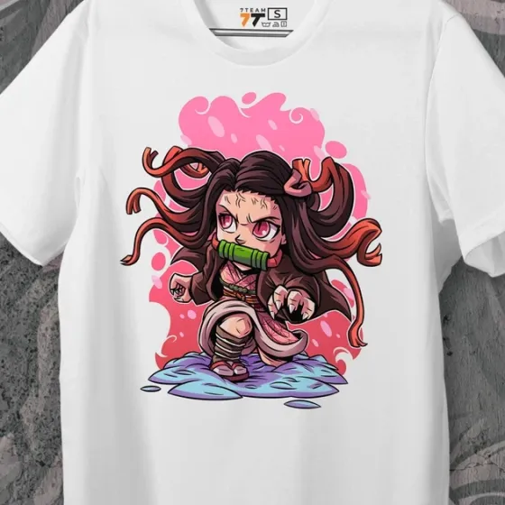 Футболка для подростка мальчика с принтом Клинок, рассекающий демонов Незуко Кид Размер 160 Anime10065 Днепр