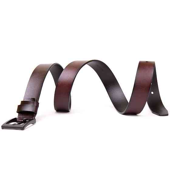 Ремінь з затемненою пряжкою чоловічий Vintage 20380 Коричневий Київ