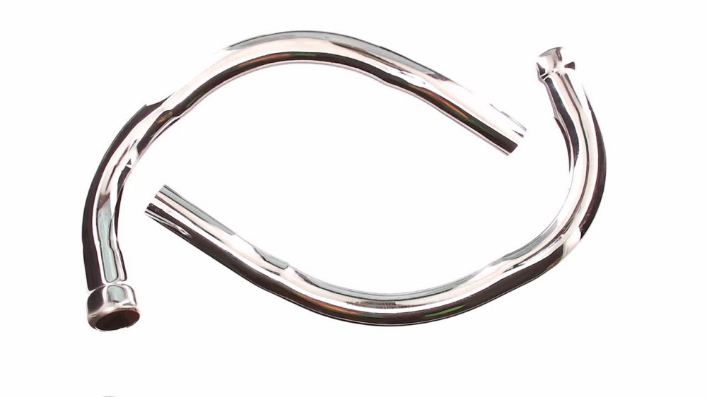 Коліно глушника (пара) (хром) мотоцикл Ява 638 ЛЮКС Мукачево - фото 1