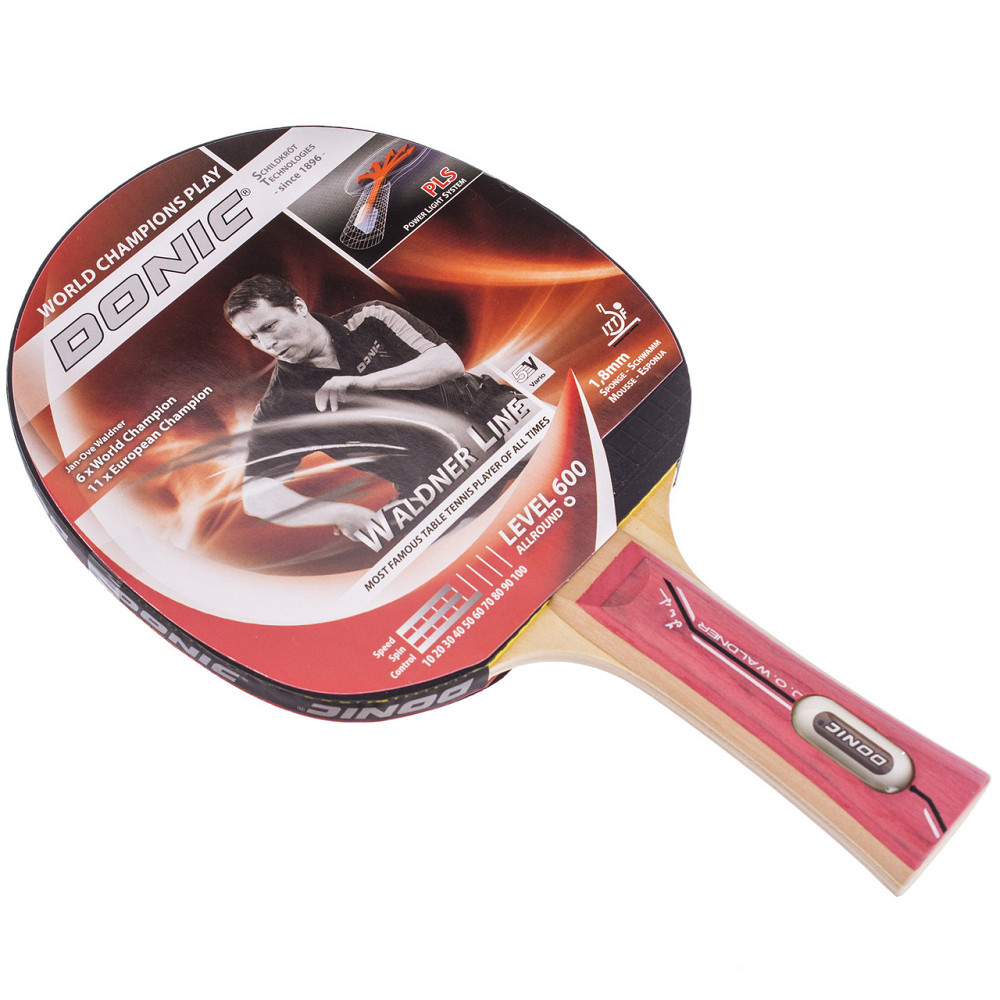Ракетка настольный теннис Donic Waldner Level 600 Вишнёвое - изображение 1