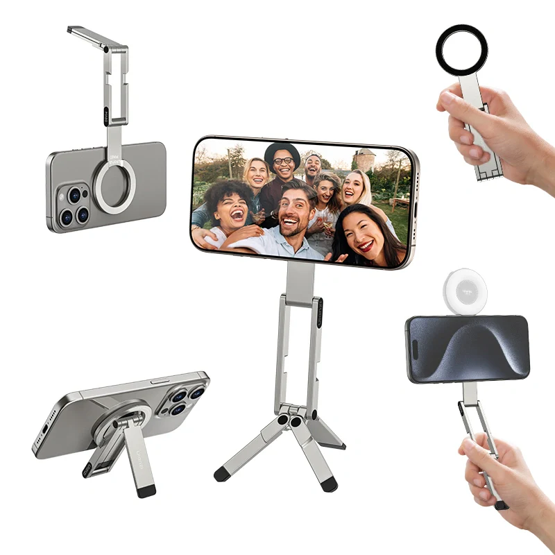 Тримач телефона Ulanzi MA60 Foldable Magnetic Phone Tripod (Silver) Одеса - фото 1