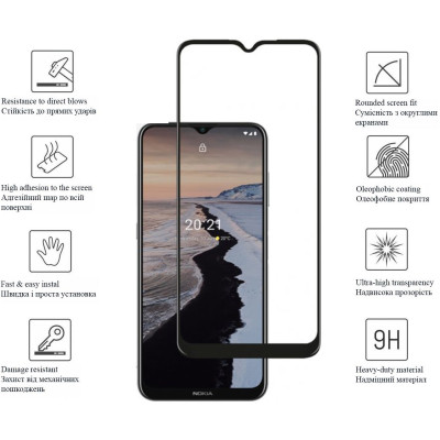 Стекло защитное Drobak Nokia С21 Plus (Black) (444468) Винница - изображение 3