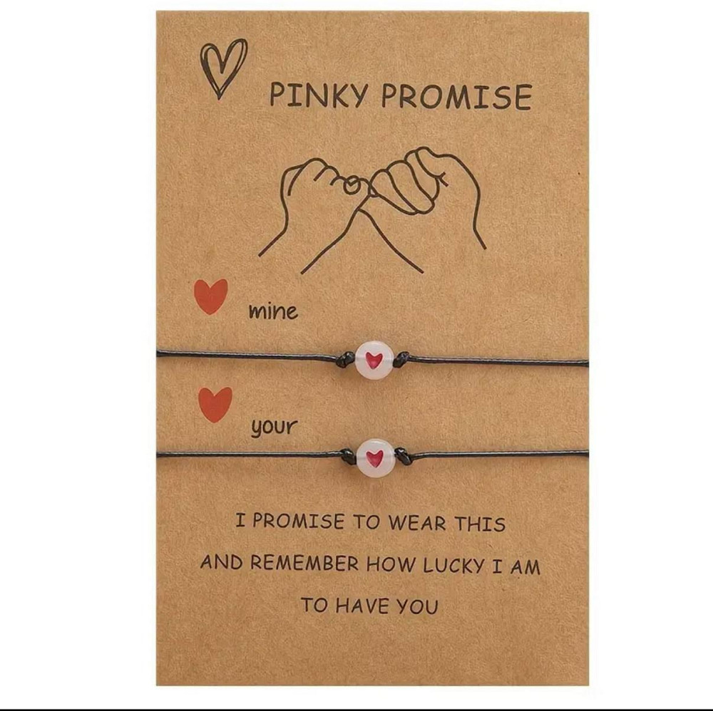 Парні браслети, що світяться в темряві з підвісом у вигляді червоного серця всередині намистини. Київ - фото 1