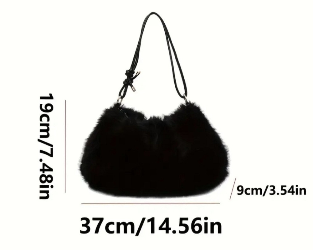 Сумка зі штучного хутра Чорна Смела - изображение 4