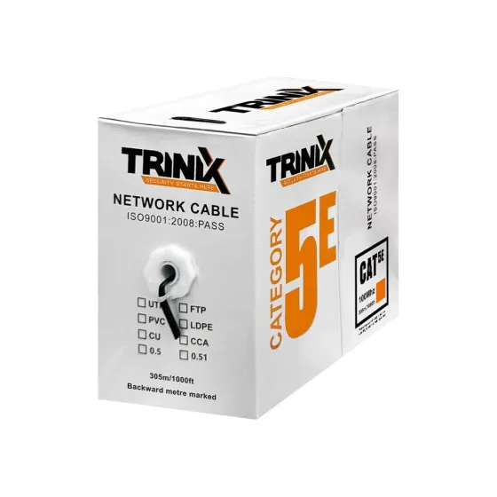 Кабель вита пара UTP CAT5E CCA 0.51mm PVC Indoor Trinix 305m (33-00187) Киев