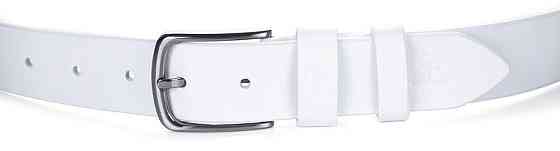 Шикарний чоловічий шкіряний ремінь GRANDE PELLE 00917 Білий Київ