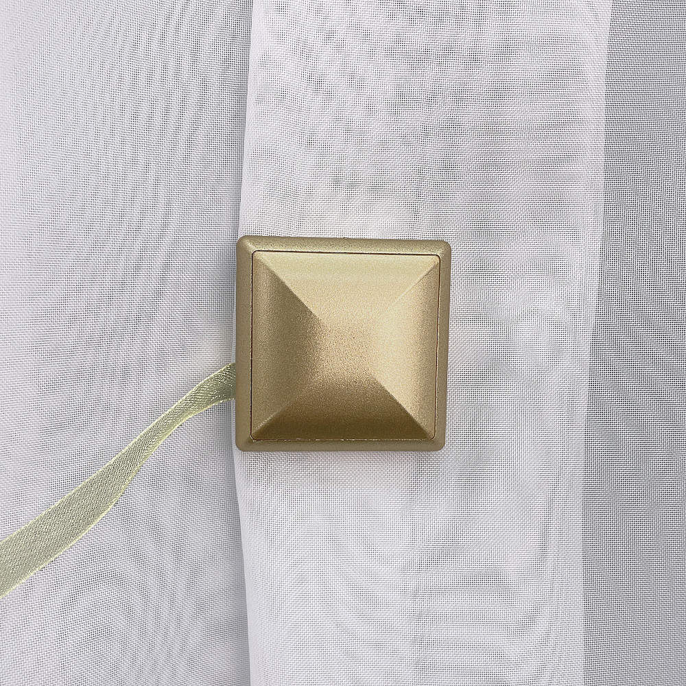 Магниты для штор и гардин Квадрат двусторонние набор 2 шт Золотистый (81-140) Киев - изображение 5