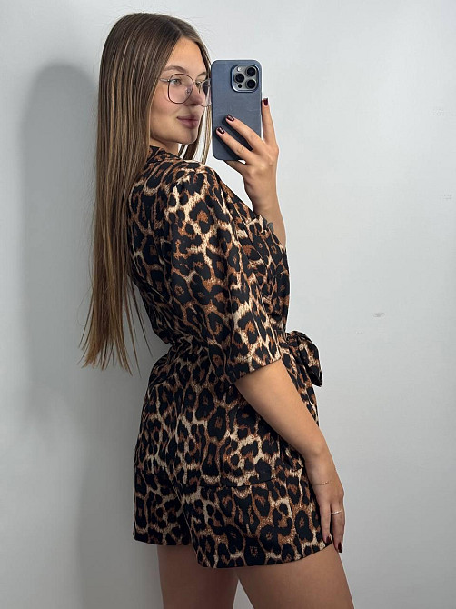 Жіночий літній костюм з штапель-шовку Коричневий M-L Харків - фото 3