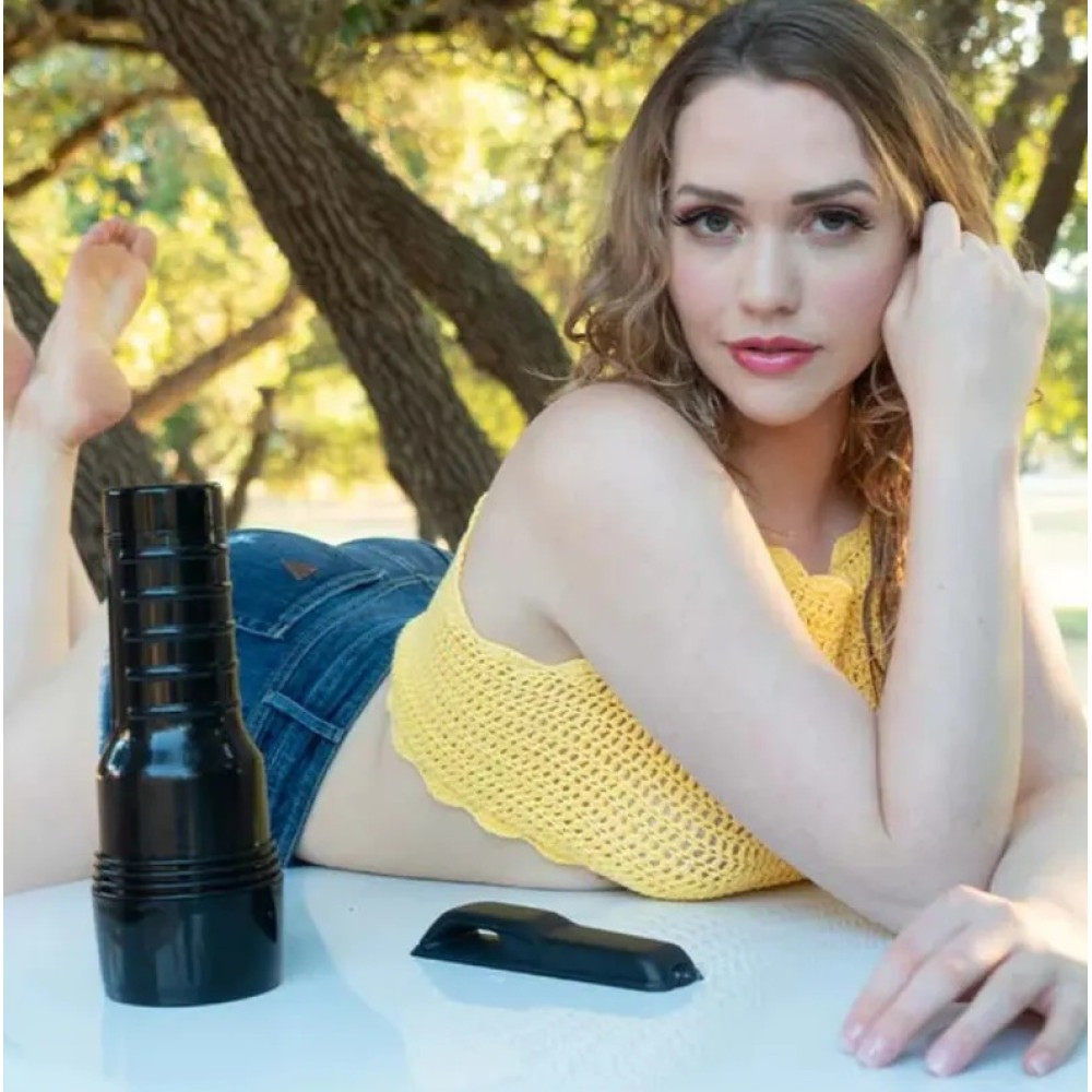 Мастурбатор вагина в колбе Fleshlight Pink Lady Mini-Lotus, с рельефом, киберкожа, бежевый Sex Aura Киев - изображение 9