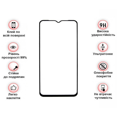 Стекло защитное BeCover Blackview A95 Black (708158) Винница - изображение 3