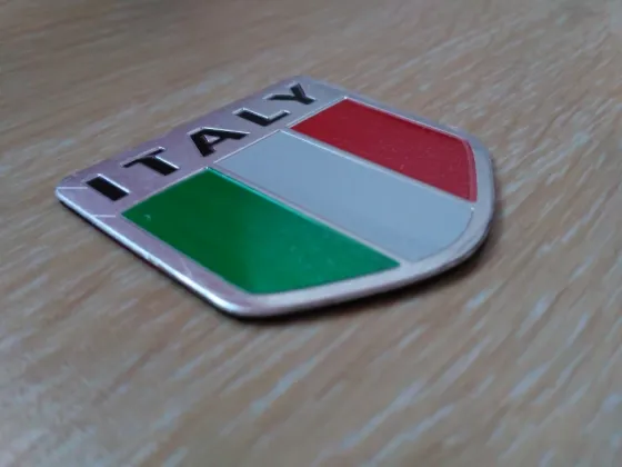 Наклейка Прапор Італії Алюміній на авто Київ