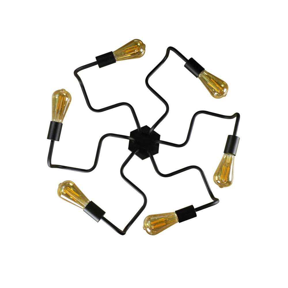 Потолочная люстра паук лофт черная 6 ламп Laminari NL5526-6 Одесса - изображение 2