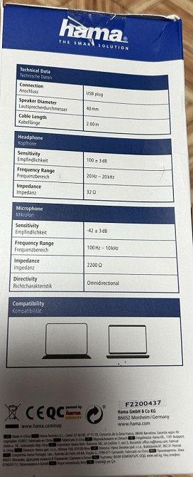 Гарнитура наушники Hama USB HS-USB400 Киев - изображение 4