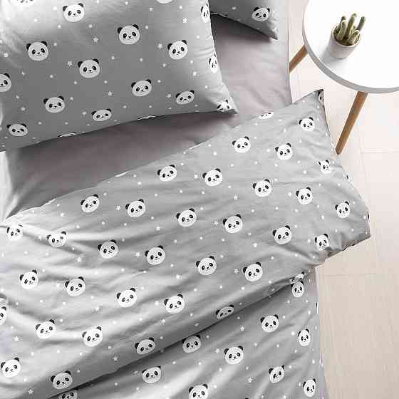 Постільна білизна у ліжечко Ideal Textile для немовлят Панда сіра (56860890) Чернівці