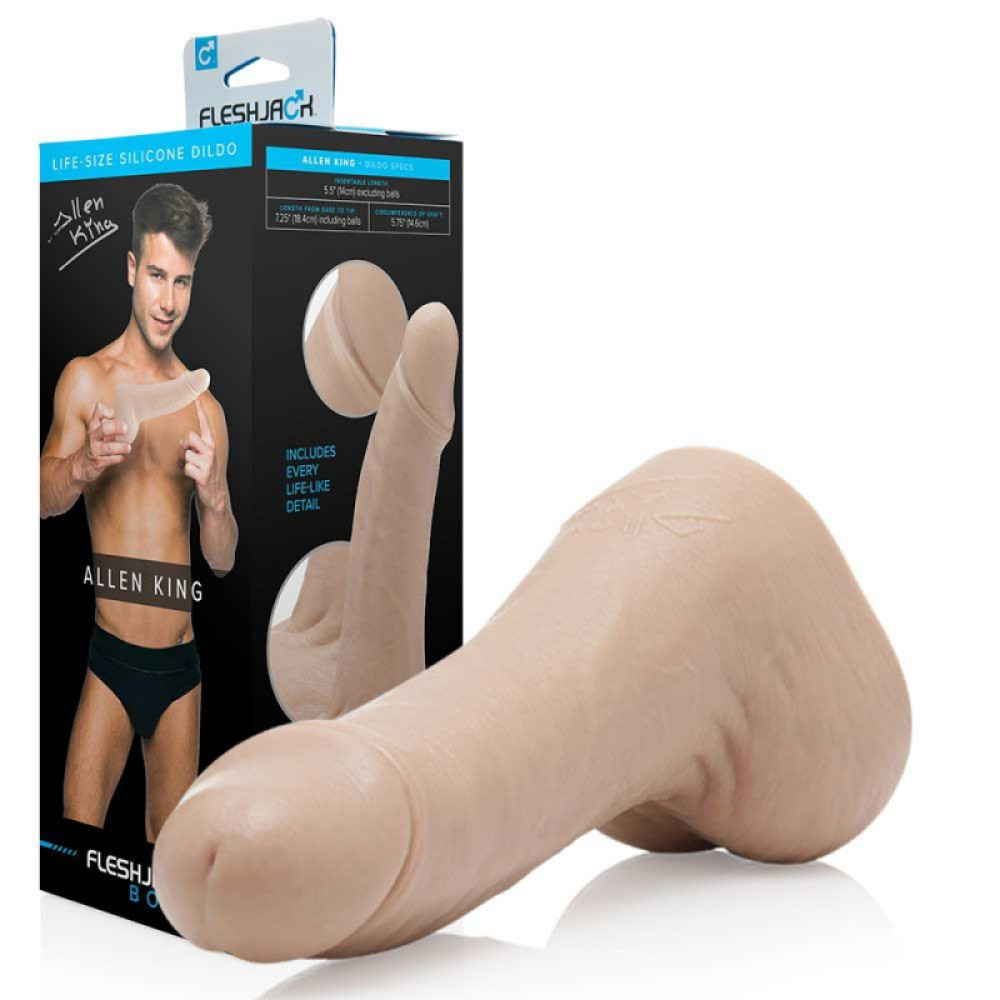 Фаллоимитатор с мошонкой реалистичный Fleshjack Boys ALLEN KING DILDO, телесный, 18 см х 4,5 см Sex Aura Киев - изображение 9