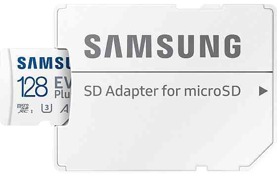 Картка пам'яті MicroSDXC 128 GB UHS-I/U3 Class 10 Samsung Evo Plus R160MB/s + SD-адаптер (MB-MC128SA/EU) ( 128 ГБ ) Харків