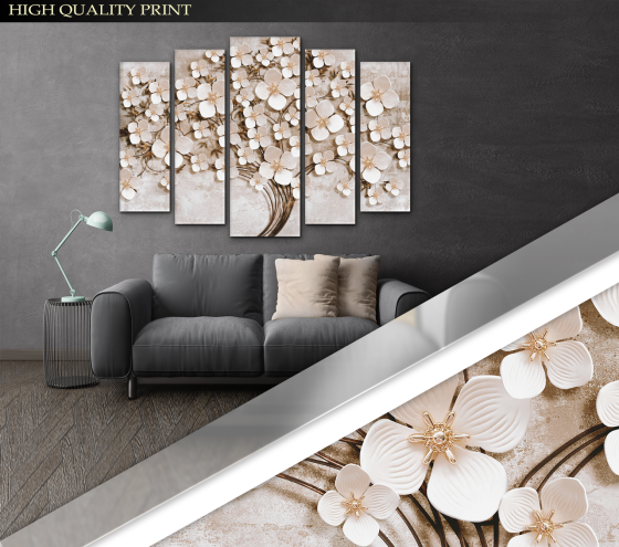 Модульна картина у вітальню / спальню Абстракція Дерево Art-455_5 ( 80х118см ) Київ