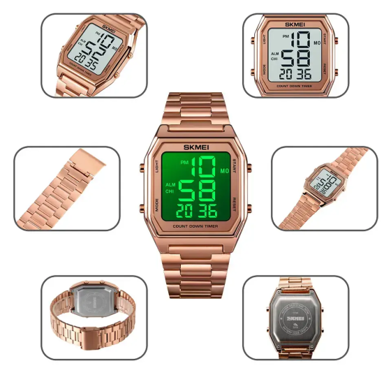 Чоловічий наручний годинник Skmei 1735 (Рожеве золото) Київ