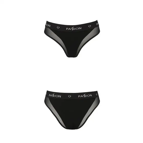 Трусики з прозорою вставкою Passion PS002 PANTIES L, black Львов