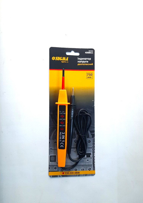 Індикатор напруги двополюсний 110-220-380В 750мм 4008611 Вінниця - фото 1