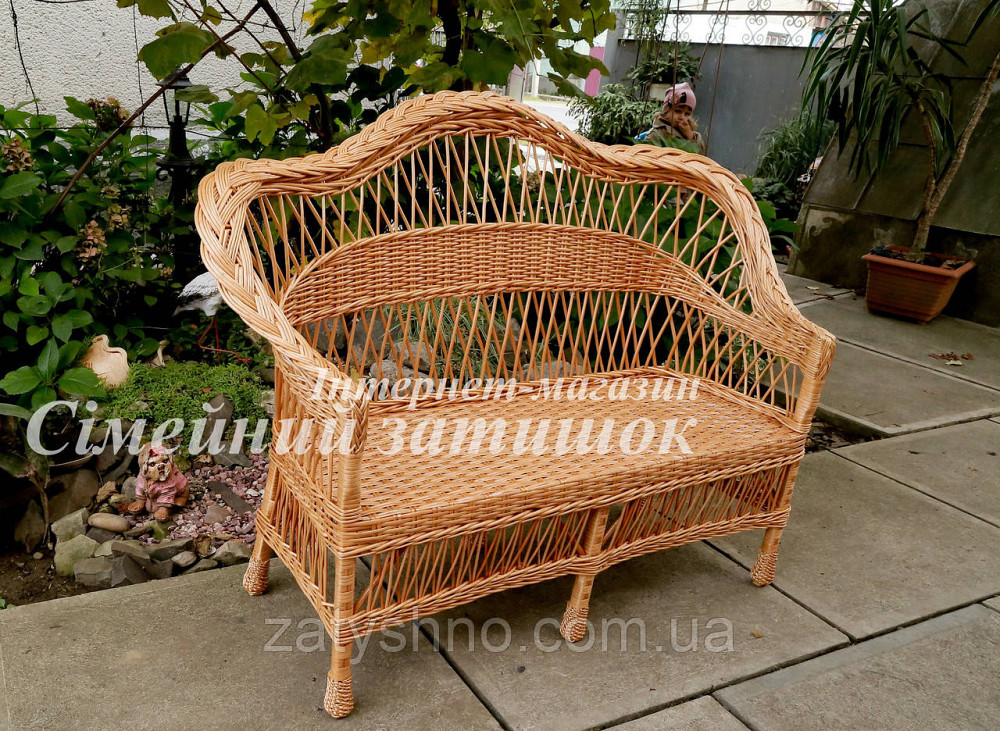 Диван плетений прямий з лози кавовий Київ - фото 4