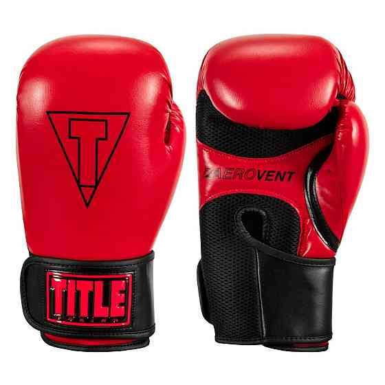Боксерські рукавиці TITLE Boxing Vegan Gloves Red/Black 8 oz (капа в комплекті) Каменское