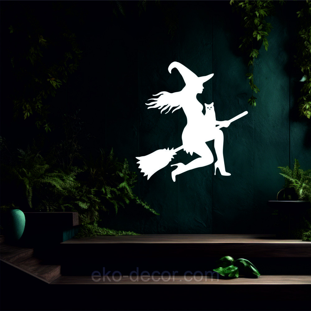 Декоративное настенное Панно «Ведьма», Декор на стену 90*84 см, Белый Киев - изображение 5