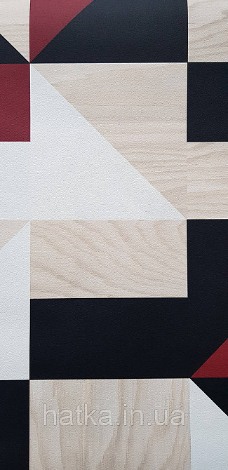 Шпалери вінілові на флізеліні Rasch Clasik 0,53х10 геометрія фігури червоні білі беж Київ - фото 2