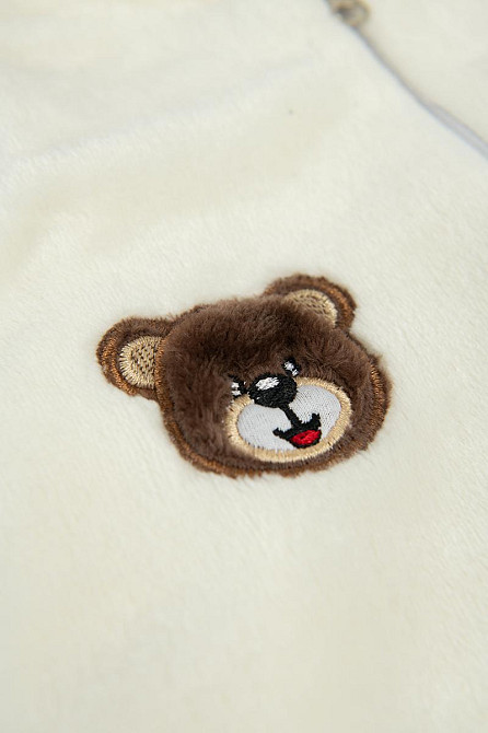 Комбінезон теплий для новонароджених з вушками, велсофт топ Крохатушка Одяг Київ - фото 5