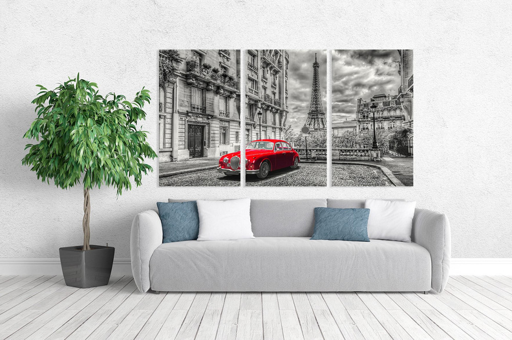 Модульная картина в гостиную / спальню  Червона машина   ART-256_3A 100х150 см Киев - изображение 2