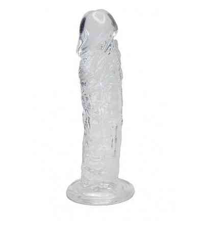 Прозорий фалоімітатор Alive Jelly Dildo Empire, ТПЕ, присоска, діаметр 4,3см, довжина 19,3см Sex Aura Київ