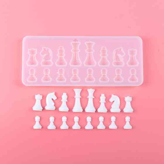 Молд силиконовый Шахматы 224 на 85 мм серый Киев