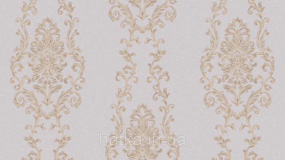 Шпалери метрові вінілові на флізеліні Sintra Classic класика вензелю візерунки структурні золотисті на кремовому 454732 Київ - фото 2