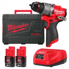 Дрель-шуруповерт аккумуляторный бесщеточный MILWAUKEE, M12 FDD2-202X (зарядное устройство С12 С, 2 аккумулятора М12 В2 2Аг, клипса д Одесса - изображение 2