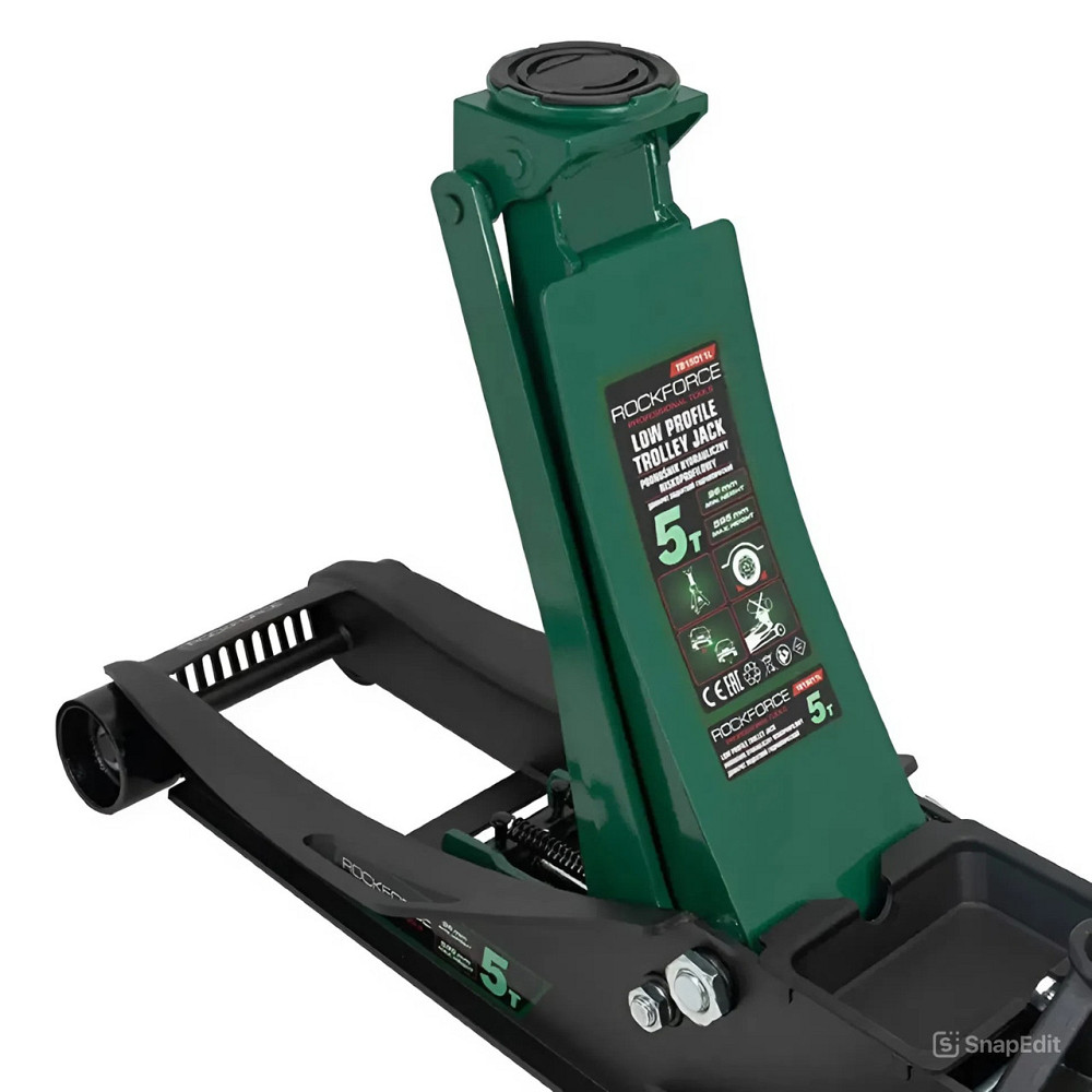 Домкрат 5т підкатний (96-595 мм) з педаллю Rockforce RF-T815011L Одеса - фото 3