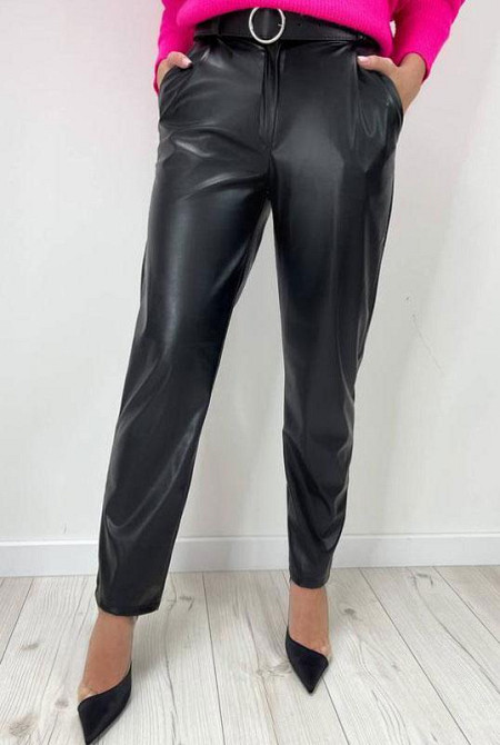 Прямі брюки з екошкіри "Arden" оптом | Розпродаж моделі Київ - фото 8