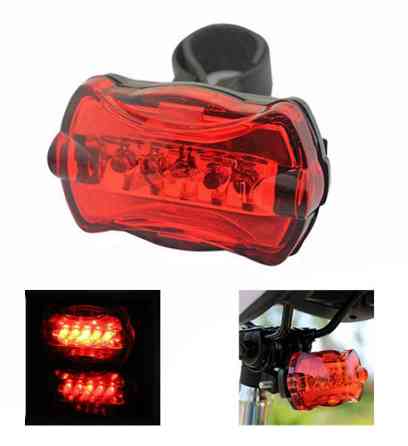 Велосипедний задній фонарик мигалка на батарейках 198-5LED, 2xAAA Дніпро