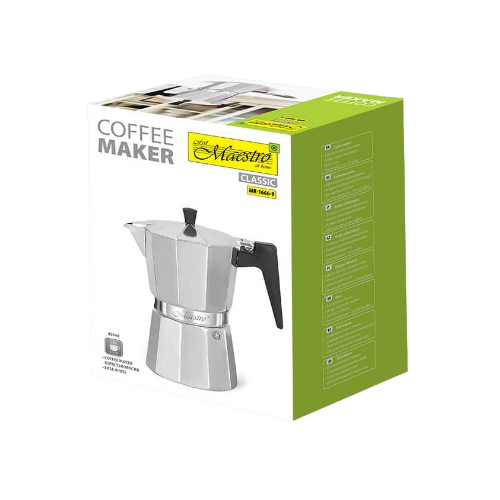 Кавоварка гейзерна 450мл (9 порцій) алюмінієва MR-1666-9 Rainbow Maestro Житомир - изображение 2