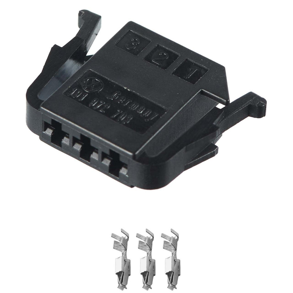 Роз'єм конектор 3-кон., 191972703, 1-929589-1, TE Германия, Франция, Германия універс., Audi, Bugatti, Porsche, Seat, Skoda, VW Київ - фото 1