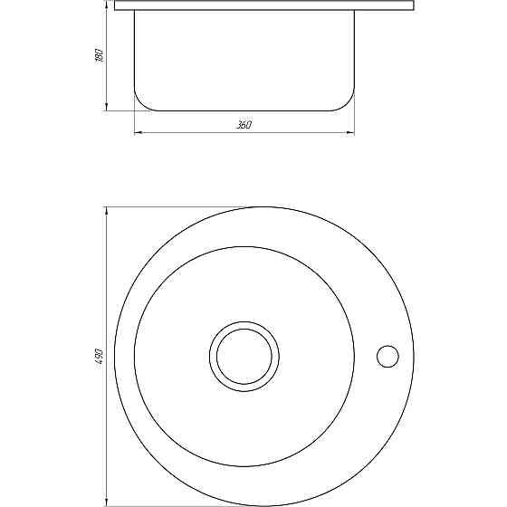 Мийка кухонна врiзна кругла 490х180 Decor MR 490 D Mira Луцьк