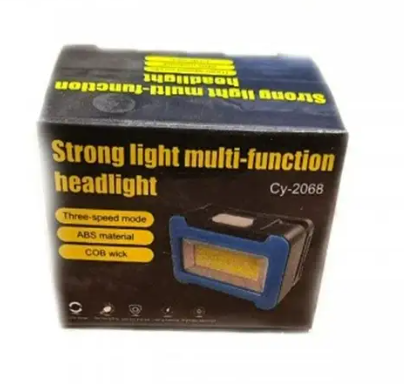 Фонарик налобный Cy-2068, COB LED, 4 режима освещения, АБС пластик, питание от 3-х батареек AAA Киев