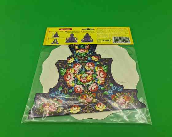 Декоративная подставка для яиц №12 "Жостово" (12 яиц) высокая (1 шт) Харків